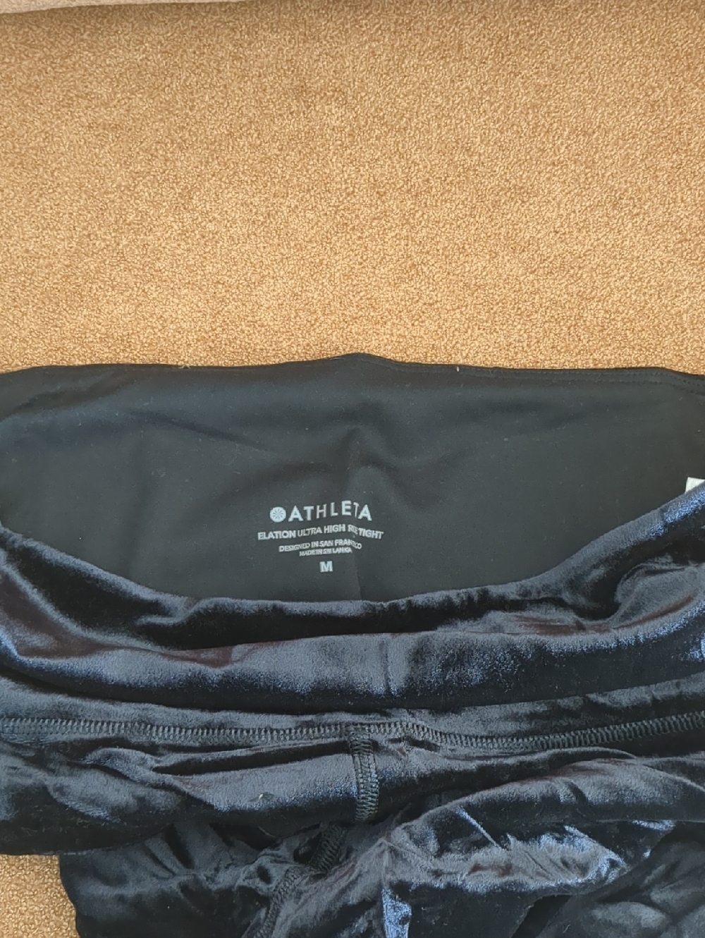 Athleta Elation Ultra High Rise Velvet Legging Medium - Picture 3 of 7